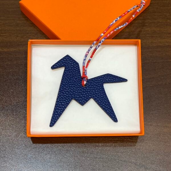Australia Sydney 187 Factory Epsom Rouge Casaque / Togo Dark Blue Paper Crane Charm