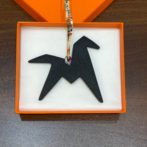 187 Factory Bag Charms Price Noir Epsom Leather / Violet Togo Leather Paper Crane Charms