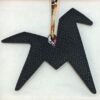 187 Factory Bag Charms Price Noir Epsom Leather / Violet Togo Leather Paper Crane Charms