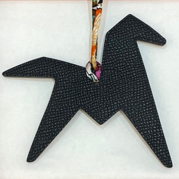 187 Factory Bag Charms Price Noir Epsom Leather / Violet Togo Leather Paper Crane Charms