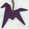 187 Factory Bag Charms Price Noir Epsom Leather / Violet Togo Leather Paper Crane Charms