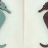 187 Factory Blue Atoll Epsom Leather / Dark Coffee Togo Leather Seahorse Charm