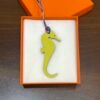 Canada Toronto 187 Factory Seahorse Charm Epsom Lime / Togo Deep Blue