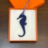 Canada Toronto 187 Factory Seahorse Charm Epsom Lime / Togo Deep Blue