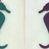 187 Factory Bag Charm Price Malachite Epsom / Violet Togo Seahorse Charm
