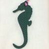 187 Factory Seahorse Charm Images Epsom Leather Blue Electric / Togo Leather Malachite