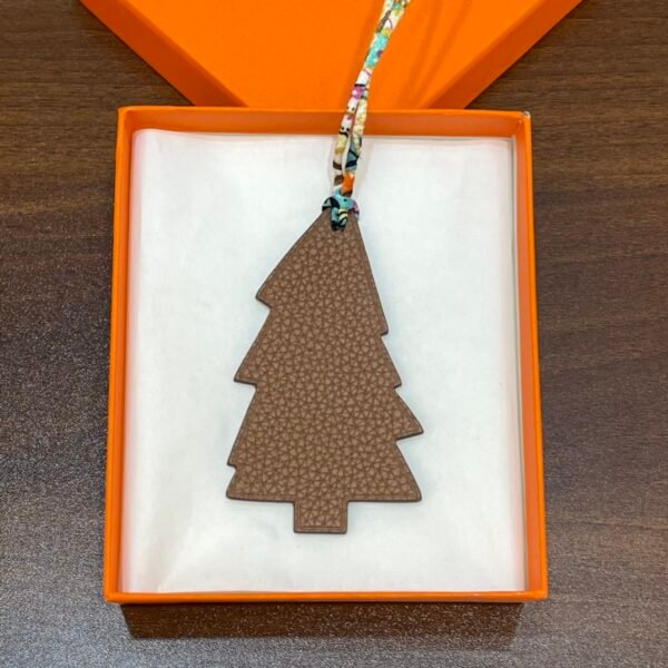 UK London 187 Factory Pine Tree Charm Blue Lin Epsom Leather / Gold Togo Leather