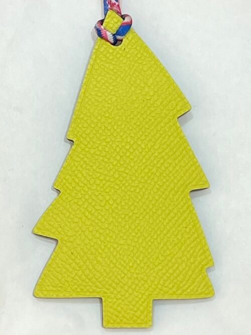 Australia Sydney 187 Factory Pine Tree Charm Lime Epsom / Blue Saphir Togo Leather