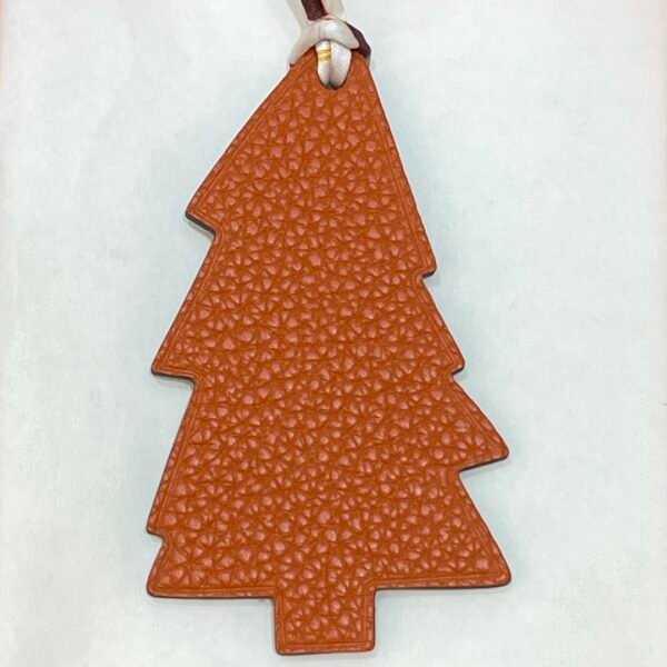 187 Factory Bag Charm Images Pine Tree Charm Epsom Malachite / Togo Orange