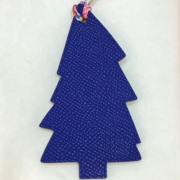 187 Factory Pine Tree Bag Charm Epsom Blue Electric / Togo Vert Cypres