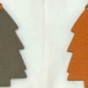 187 Factory Pine Tree Charm Epsom Leather Etoupe / Togo Leather Orange