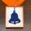 187 Factory Epsom Leather Lime / Togo Leather Blue Electric Bell Charm Images