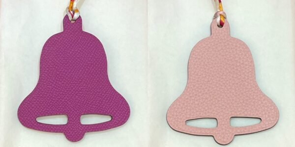 187 Factory Bell Charms Rose Purple Epsom / Rose Sakura Togo Bag Charms