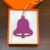 187 Factory Bell Charms Rose Purple Epsom / Rose Sakura Togo Bag Charms