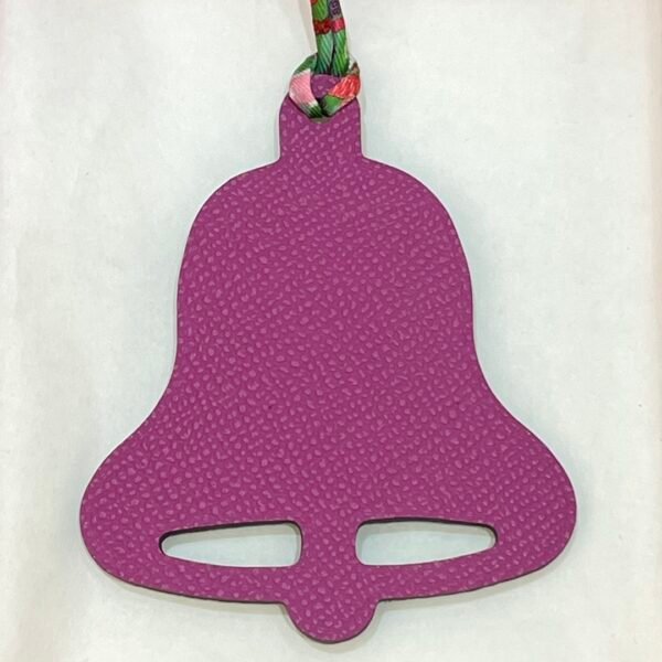 187 Factory Epsom Leather Rose Purple / Togo Leather Vert Bamboo Bell Charms