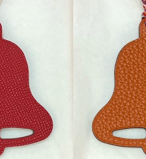 UK London 187 Factory Bell Charm Epsom Leather Rouge Casaque / Togo Leather Orange