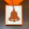 UK London 187 Factory Bell Charm Epsom Leather Rouge Casaque / Togo Leather Orange