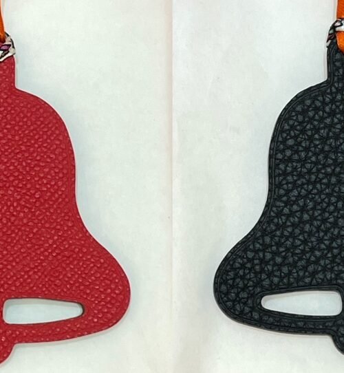 187 Factory Bell Charm Price Epsom Rouge Casaque / Togo Noir Bag Charms