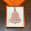 187 Factory Bell Charm Images Violet Epsom Leather / Rose Eglantine Togo Leather