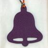 UK London 187 Factory Bell Charm Epsom Leather Noir / Togo Leather Violet