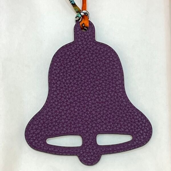 UK London 187 Factory Bell Charm Epsom Leather Noir / Togo Leather Violet