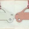 Australia Sydney Car Bag Charm Epsom Leather Craie / Togo Leather Rose Sakura