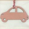 Australia Sydney Car Bag Charm Epsom Leather Craie / Togo Leather Rose Sakura