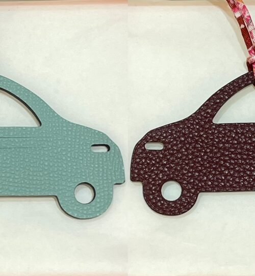 New Car Charm Images Blue Atoll Epsom / Dark Coffee Togo Leather