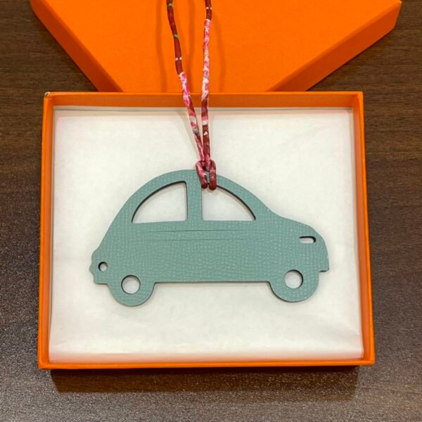 New Car Charm Images Blue Atoll Epsom / Dark Coffee Togo Leather