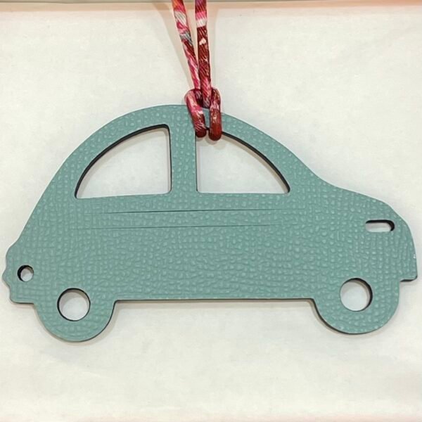 New Car Charm Images Blue Atoll Epsom / Dark Coffee Togo Leather