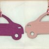 UK London Car Bag Charm Rose Purple Epsom / Rose Sakura Togo Leather