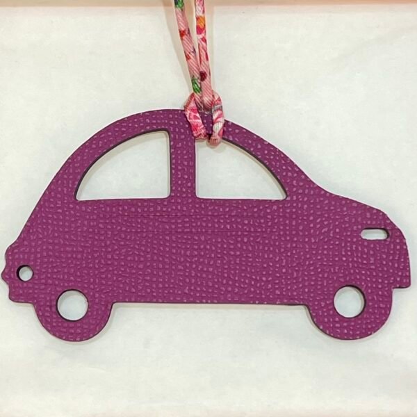 UK London Car Bag Charm Rose Purple Epsom / Rose Sakura Togo Leather
