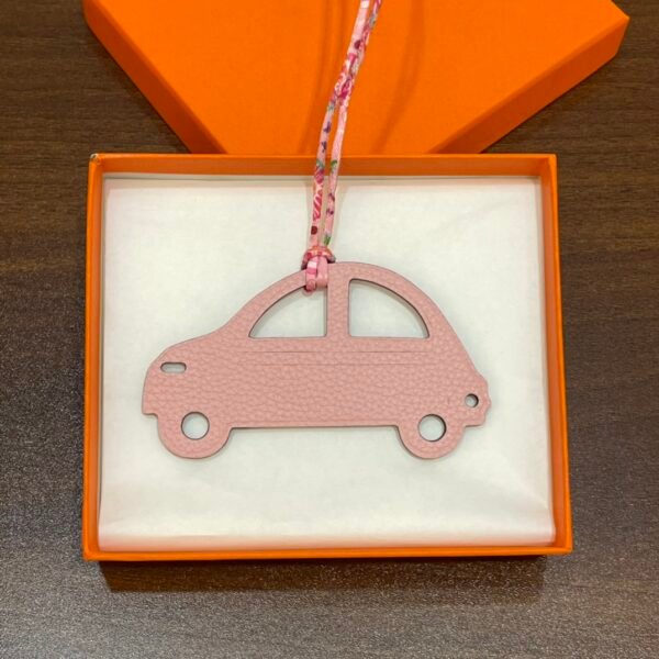 UK London Car Bag Charm Rose Purple Epsom / Rose Sakura Togo Leather