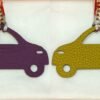 Hong Kong Car Charm Violet Epsom / Amber Togo Leather