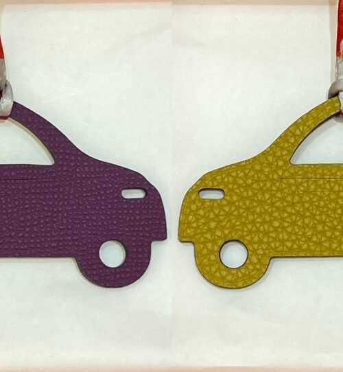 Hong Kong Car Charm Violet Epsom / Amber Togo Leather