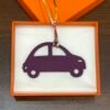 Hong Kong Car Charm Violet Epsom / Amber Togo Leather