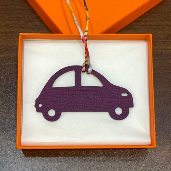 Hong Kong Car Charm Violet Epsom / Amber Togo Leather