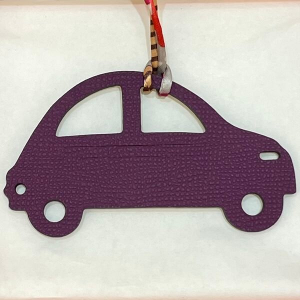 Hong Kong Car Charm Violet Epsom / Amber Togo Leather
