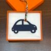 Fashion Car Bag Charm Epsom Leather Dark Blue / Togo Etain