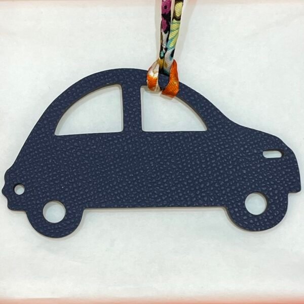 Fashion Car Bag Charm Epsom Leather Dark Blue / Togo Etain