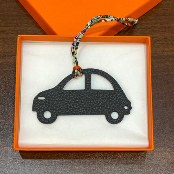 Fashion Car Bag Charm Epsom Leather Dark Blue / Togo Etain