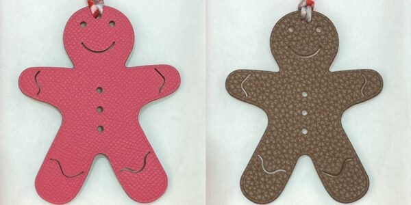 Lovely Bag Charm Gingerbread Man Charm Epsom Rose Lipstick / Togo Gold