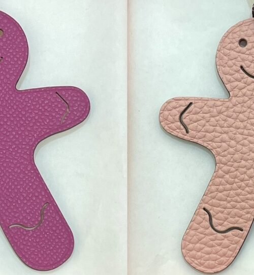 Australia Sydney Epsom Rose Purple / Togo Rose Sakura Gingerbread Man Charm