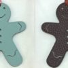 Bag Charm Images Blue Atoll Epsom / Dark Coffee Togo Gingerbread Man Charm