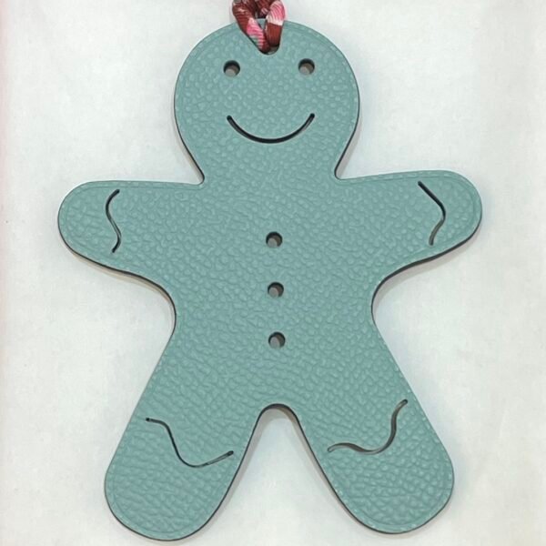 Bag Charm Images Blue Atoll Epsom / Dark Coffee Togo Gingerbread Man Charm