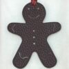 Bag Charm Images Blue Atoll Epsom / Dark Coffee Togo Gingerbread Man Charm