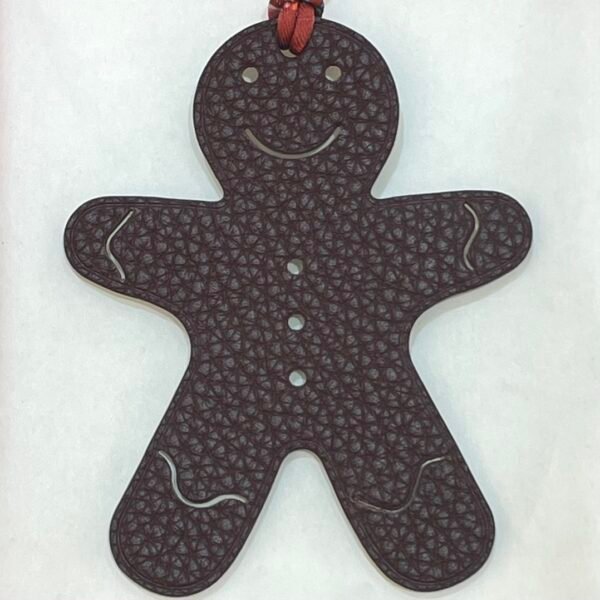 Bag Charm Images Blue Atoll Epsom / Dark Coffee Togo Gingerbread Man Charm