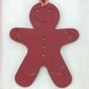 USA New York Gingerbread Man Charm Dark Red Epsom / Orange Togo Leather