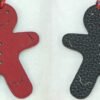 Gingerbread Man Charm Epsom Rouge Casaque / Togo Noir