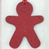 Gingerbread Man Charm Epsom Rouge Casaque / Togo Noir